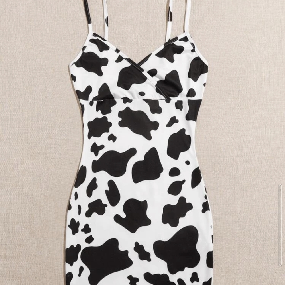 Bodycon Cow Print Tube Dress